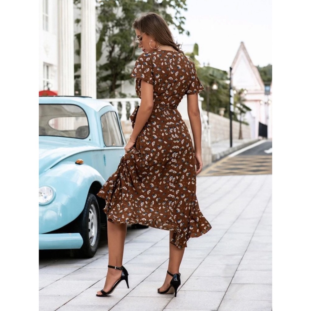 🍂floral ruffle dress - Picture 5 of 8